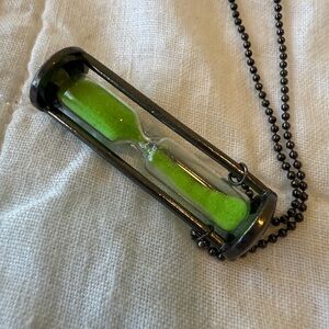 Marc Jacobs Jacobs Hourglass Necklace – Working Sand Timer – 14” Chain